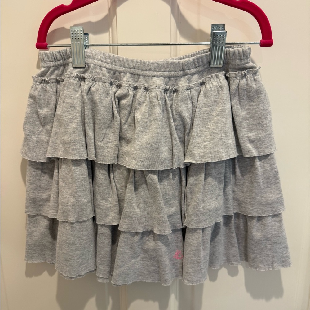 Like new Petit Bateau Gray Ruffled Skirt